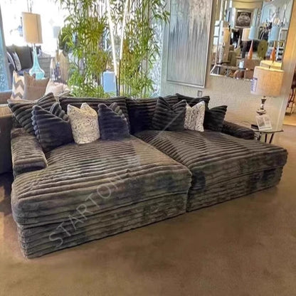 Luxury Floor Compressed Sofas Puffs Recliner Modern Divani Soggiorno Furniture Design Filler Living Room Sofas European Beige