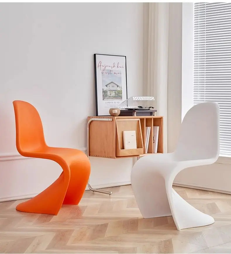 Plastic chair Nordic creative simple transparent plastic back chair chair stool