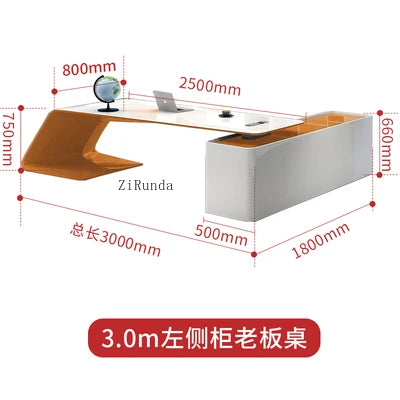 Painted desk simple modern fashion light luxury boss table creative president table and chair combination