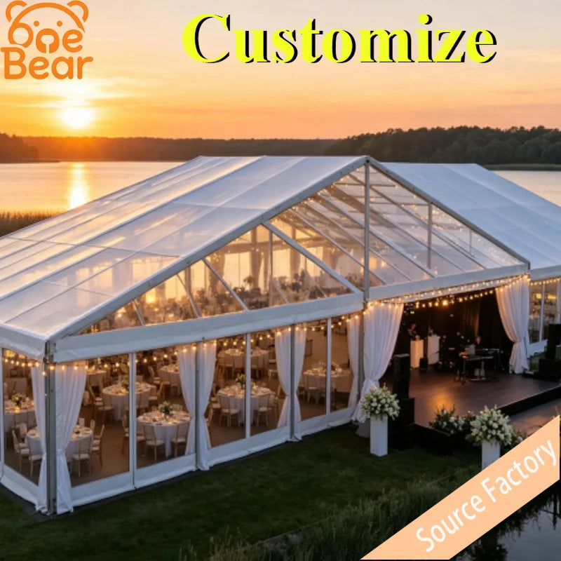 Premium Aluminum Alloy Outdoor Marquee Tent Waterproof Side Walls For Hotel Resort Wedding Banquet Business Event Canopy Shelter