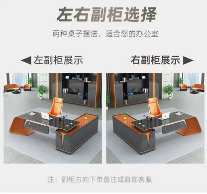 Executive Light Luxury Office Desk In Stock Designer Storage Organizer Computer Desks L Shaped Quality Bureau Meuble Furniture