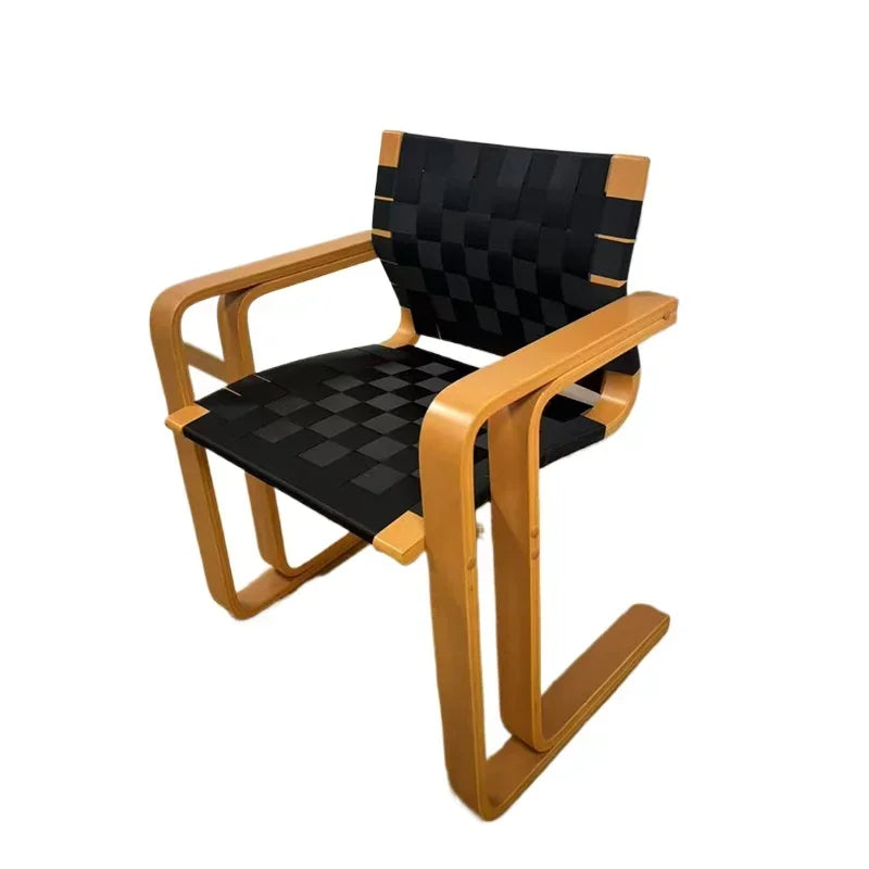 Solid Wood Woven Fabric Dining Chairs,Backrest Armchair,Furniture,Customized,Home,Living Room,Desk Stool
