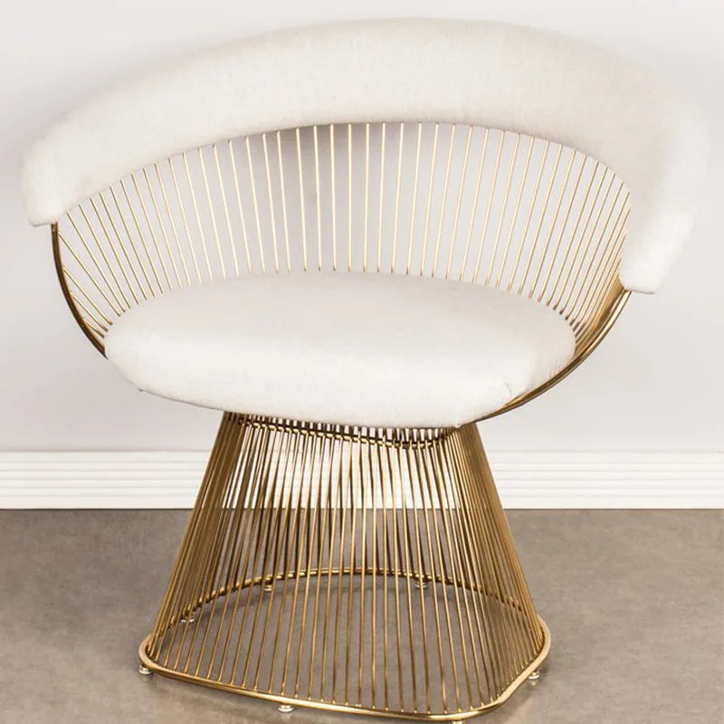 High end, stainless steel, dining chair, single sofa chair designer
