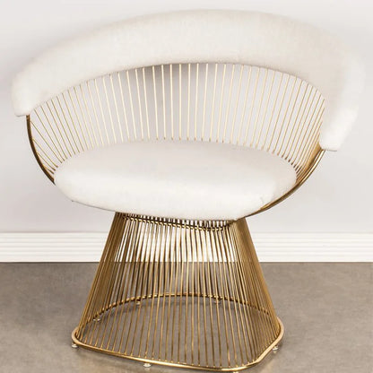 High end, stainless steel, dining chair, single sofa chair designer