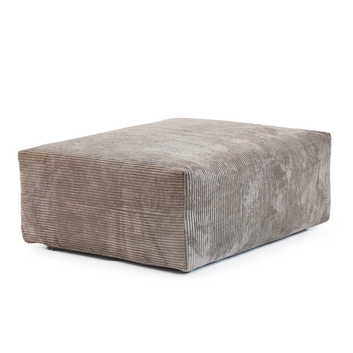 Modern Corduroy Fabric Sectional Couch with 4 Pillows 102" L-Shaped Sofa with Chaise Ottoman Hardwood Frame Sofa for Living Room