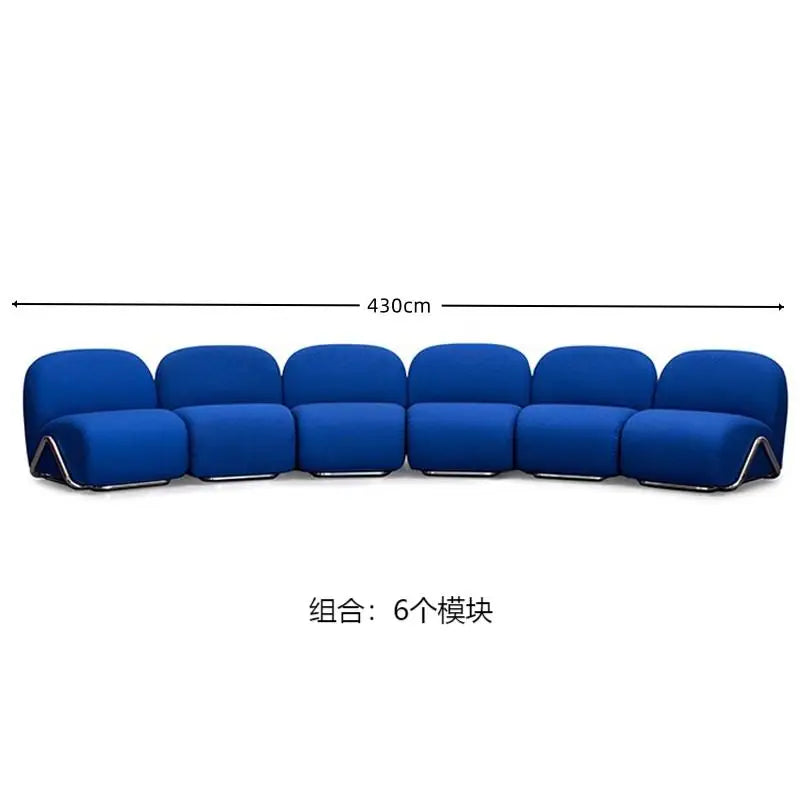 Customized single sofa antique living room stainless steel fabric arc