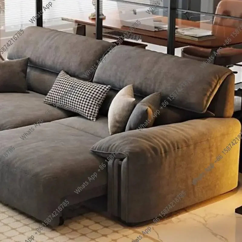 N67 Design Extendable Electric Recliner Sofa Living Room Lazy Lounges Electric Recliner Sofa Nordic Modern Divano Home Furniture