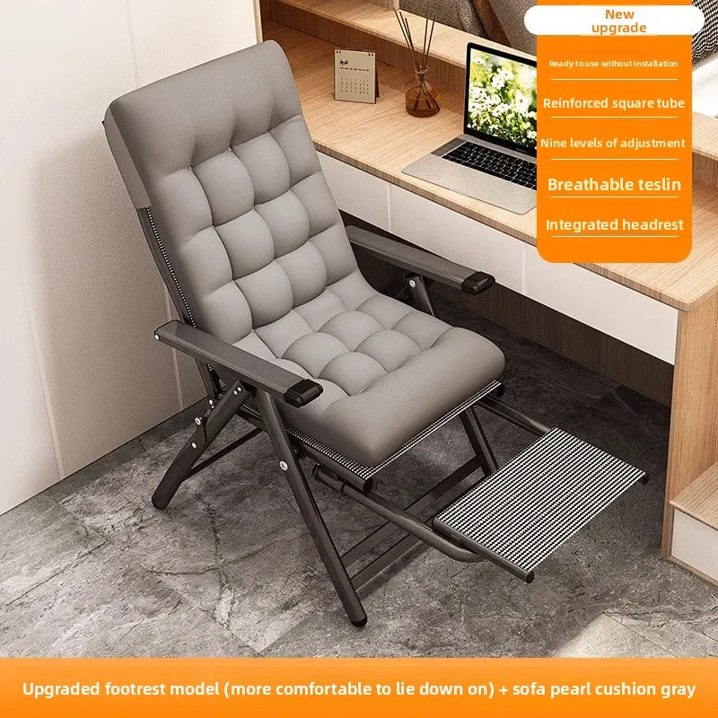 recliner lunch break folding office chair nap can lie down dual-purpose backrest computer chair couch