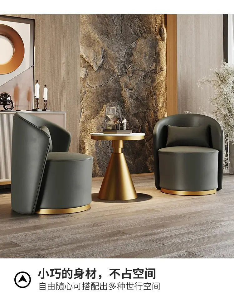 Custom.Light Luxury Modern Single Sofa Chair Hotel Sales Office Reception Beauty Salon Balcony Leisure Negotiation Table and