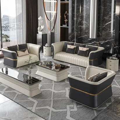 Light luxury leather sofa set living room modern split sofa lounge custom sofa set home living room sofa set furniture