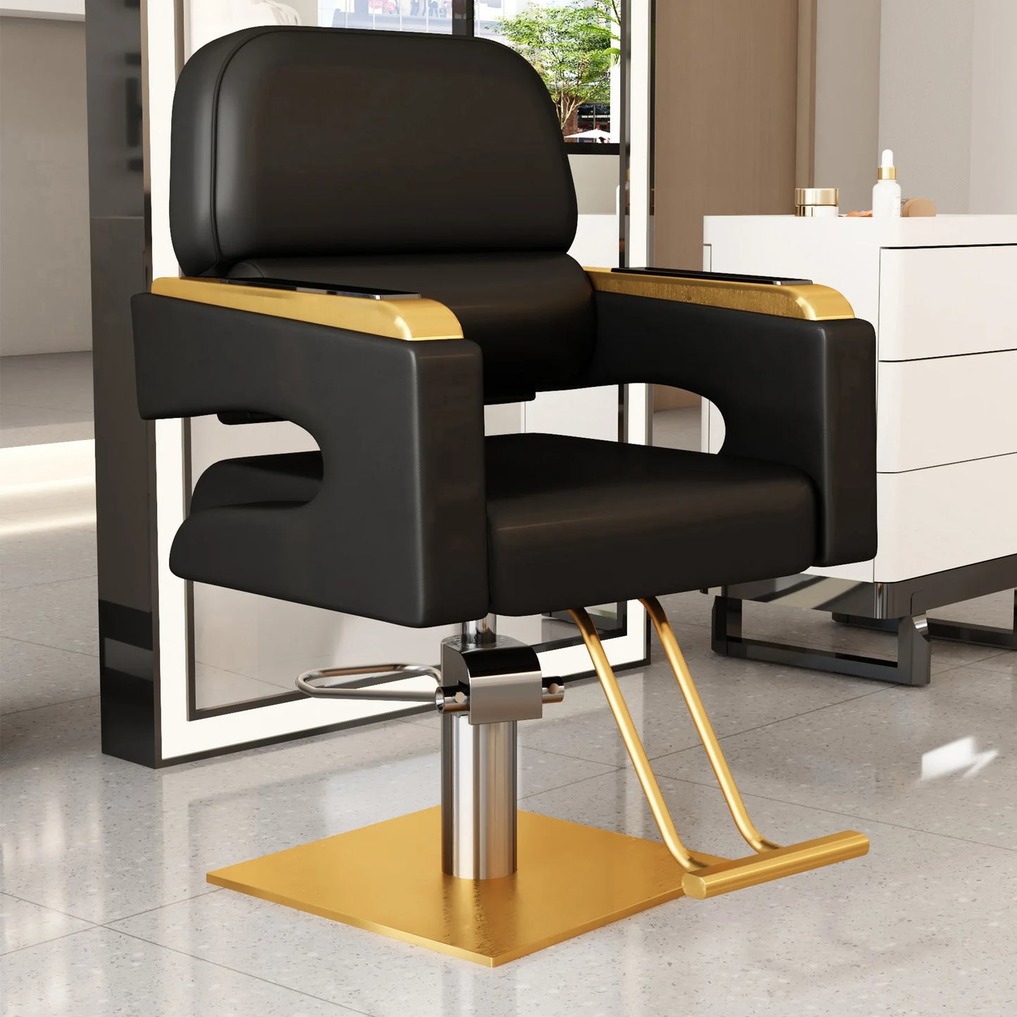 Creative Luxury Barber Chairs Modern Simple Style Minimalist Salon Chairs Space Saving Italian Friseurstuhl Salon Furniture