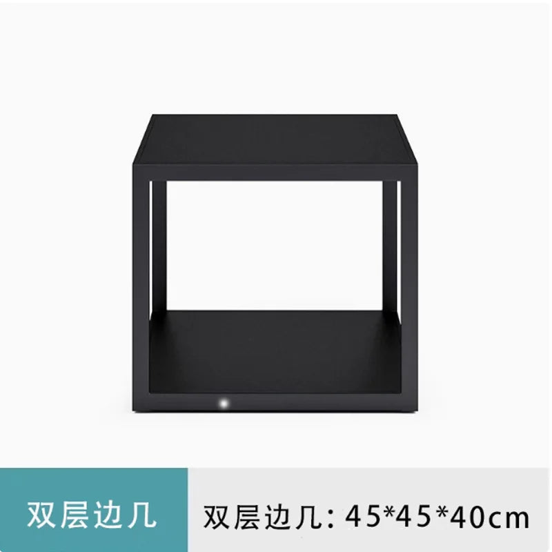 Customized outdoor leisure sofa cafe aluminum alloy lazy sofa coffee table hotel garden balcony villa furniture