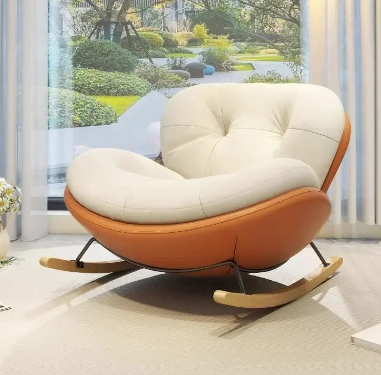 Snail Rocking Chair Large Living Room Chairs Lounge Rocking Nordic Chairs Luxury Modern Throne Ergonomic Sofa Home Furniture