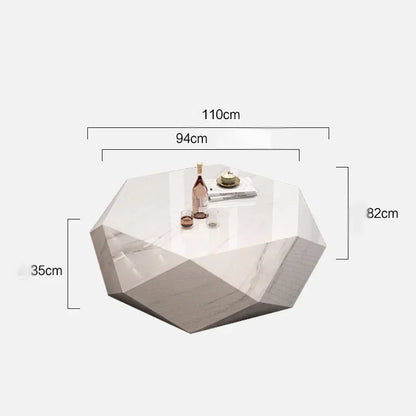 Modern Minimalist Luxury Diamond Stainless Steel Coffee Table Living Room Furniture Shaped  Center Table Tea Table Escritorios