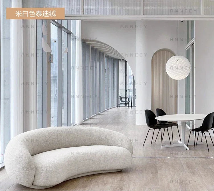Lounge Curved Living Room Sofas Modern Luxury Nordic Sofas Floor Sofas Air Cloud Curved Designer Relaxing Wood Divano Furniture
