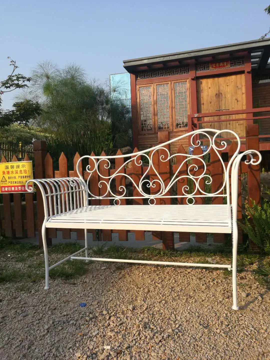 Foreign trade tail order clearance picking up leaks European backrest double chair outdoor courtyard leisure balcony bench park