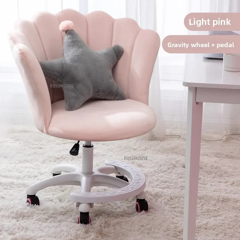 Nordic simple Bedroom Computer Chairs Home Backrest Chair Bedroom Swivel Chairs Dormitory Comfortable Sedentary Gaming Chair Z