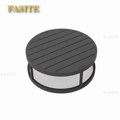 Nordic outdoor sofa coffee table combination simple courtyard waterproof sunscreen circular arc furniture