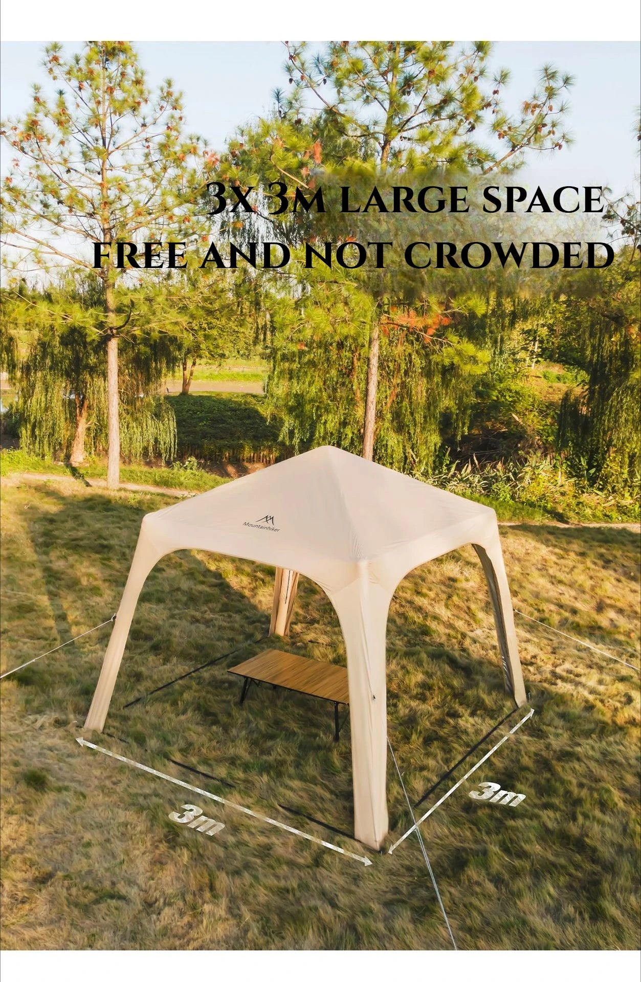 MOUNDAINHIKERInflatable Dome Outdoor Camping Waterproof Portable Tent Multiple People Large Capacity Park Sunscreen and Sunshade