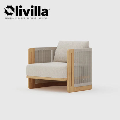 Villa Garden Rope Weaving Aluminum Alloy Sofa Hotel Sunroom Outdoor Leisure Furniture Courtyard Garden Waterproof Outdoor Sofa