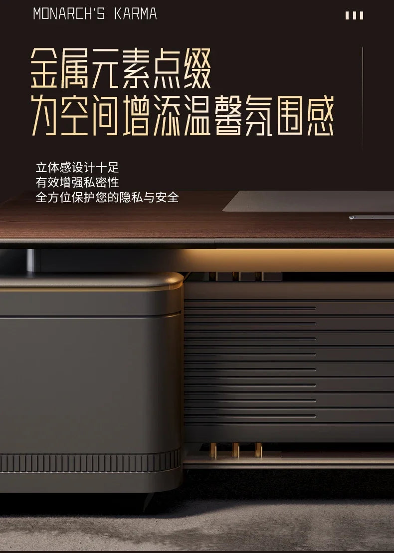 Filing Cabinet Luxury Large Computer Tables Modern Minimalist Executive Manager President Table Office Combination Furniture