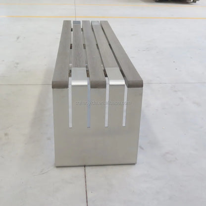 Banc d'extérieur une pièce confortable, norme européenne américaine, haute qualité, Design ergonomique, pour parc public, Long banc de jardin, Patio