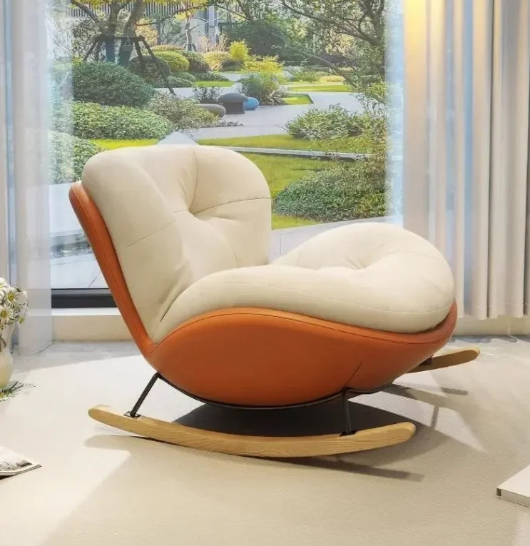 Snail Rocking Chair Large Living Room Chairs Lounge Rocking Nordic Chairs Luxury Modern Throne Ergonomic Sofa Home Furniture