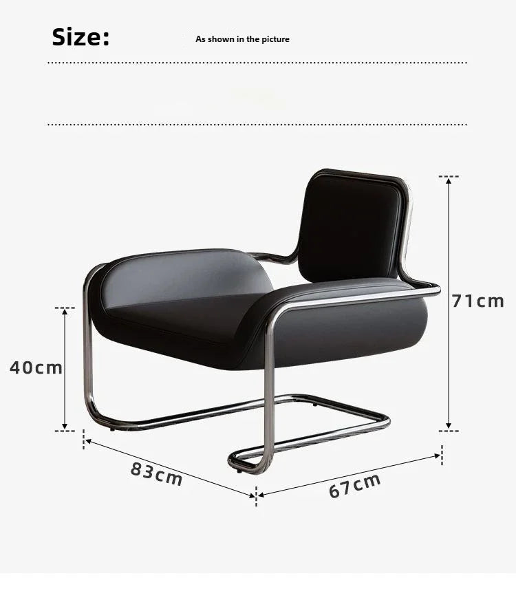 Single Chair Special-shaped Chair Nordic Designer Medieval Stainless Steel Light Luxury Minimalist Living Room Reception Leisure