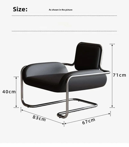 Single Chair Special-shaped Chair Nordic Designer Medieval Stainless Steel Light Luxury Minimalist Living Room Reception Leisure