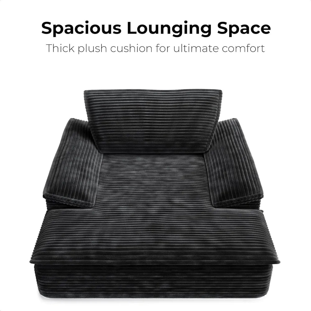 Nordic Sofabed Vacuum Compression Sofa Bed Modern Simple Lazy Sofa Bed  Thick Strip Velvet Large Sofa Bed Living Room Furniture