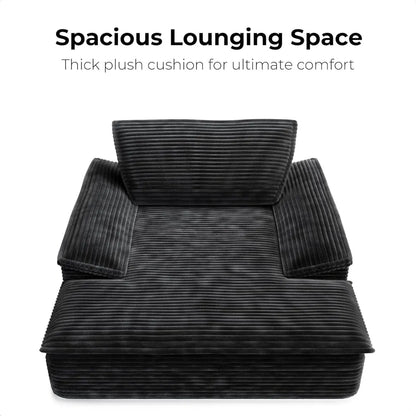Nordic Sofabed Vacuum Compression Sofa Bed Modern Simple Lazy Sofa Bed  Thick Strip Velvet Large Sofa Bed Living Room Furniture