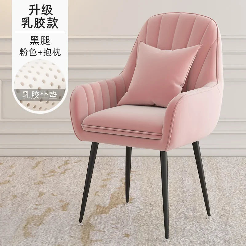 Modern Living Room Dining Chairs Home Furniture Bedroom Dormitory Back Chair Nordic Restaurant Kitchen Cafe Leisure Chair