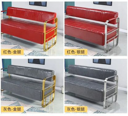 Barber Shop Waiting Chair Internet Celebrity Small Sofa Beauty Salon Simple Light Luxury Sofa Clothing Store Reception