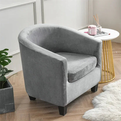 Velvet Arc Seat Sofa Cover Elastic Club Armchairs Covers Living Room Single Seat Tub Couch Slipcovers With Seat Cushion Covers