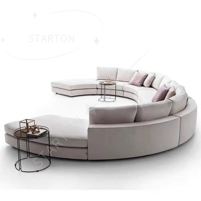 Modern Design Large Circular Sofa Combination Living Room Sofa Light Luxury Hotel Lobby Reception Beauty Salon Club Leisure Sofa