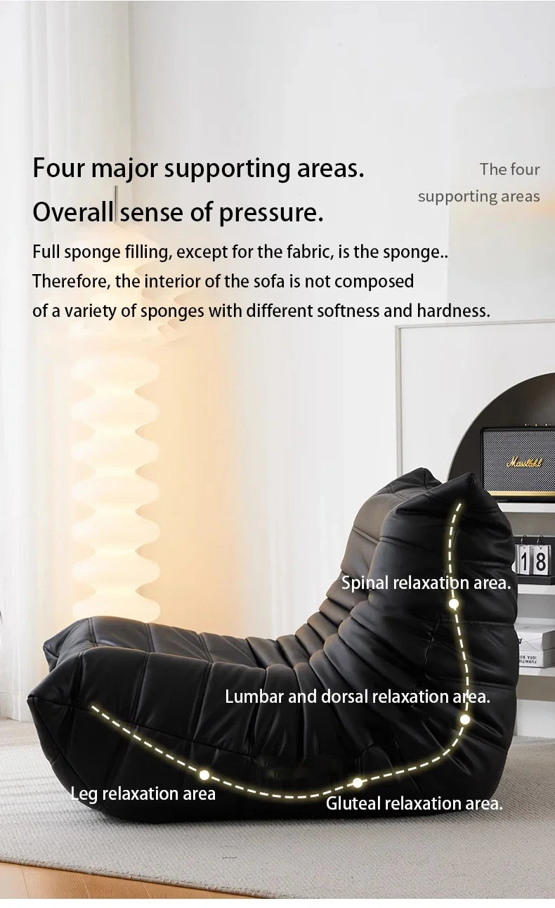 Caterpillar sofa togo modern living room balcony lounge lazy sofa available white lamb wool sofa