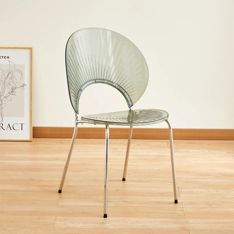 Nordic Dining Chair,home Leisure Transparent Dining Table Chair,minimalist Homestay Chair,hotel Shell Chairs, Sun Backed Chairs