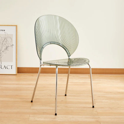 Nordic Dining Chair,home Leisure Transparent Dining Table Chair,minimalist Homestay Chair,hotel Shell Chairs, Sun Backed Chairs