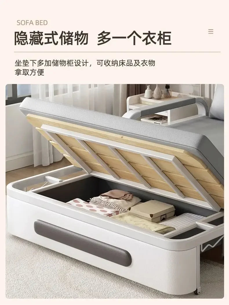 Sofa bed integrated dual-purpose small apartment Internet celebrity balcony multi-function retractable bed New technology