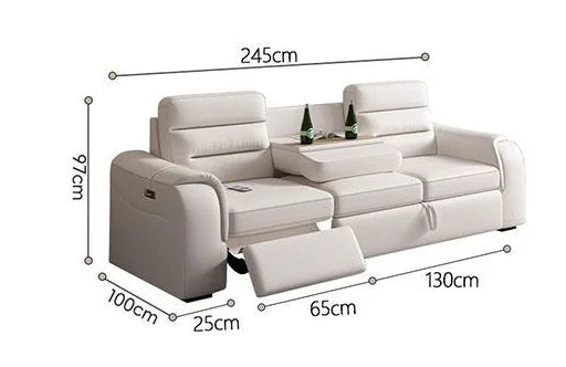 *-/2025  Italian Modern Luxury Leather Recliner Sofa Electric Reclining Sofa Living Room Furniture