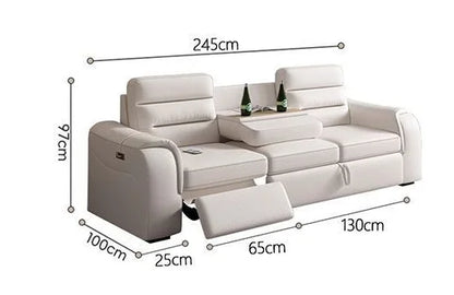 *-/2025  Italian Modern Luxury Leather Recliner Sofa Electric Reclining Sofa Living Room Furniture