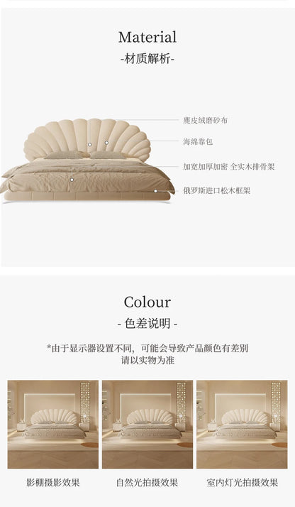 Nordic elegant Double bed 180x200cm interior Minimally comfortable bedroom beds luxury creativity camas matrimoniales furniture