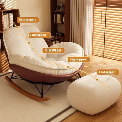 Nordic-style rocking chairs, chairs for rest, balconies, living rooms, leisure, lazy sofas, adult light stools, penguin chairs