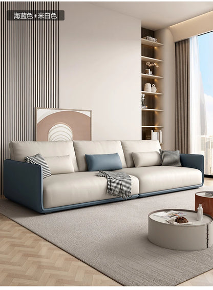 Designer Simple Soft Couches Living Room Comfortable Wood Luxury Modern Sofa Puffs Nordic Home Couch Wohnzimmer Home Furniture