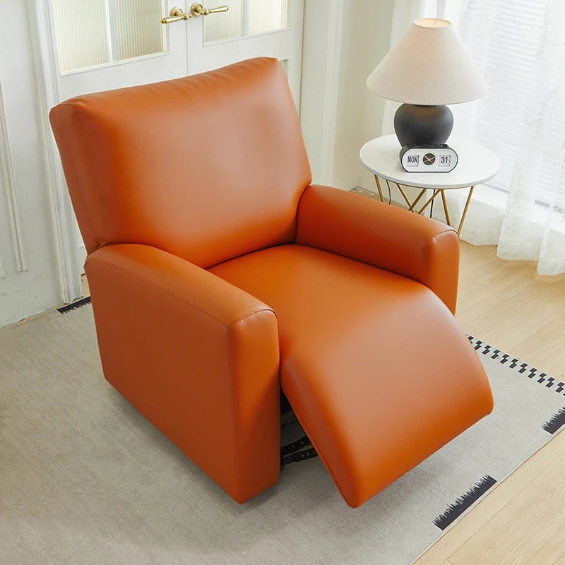 Pu Leather Recliner Sofa Cover Highly Elastic Slipcover for 1 Seater Reclining Armchair Stretch Furniture Protector Home Decor