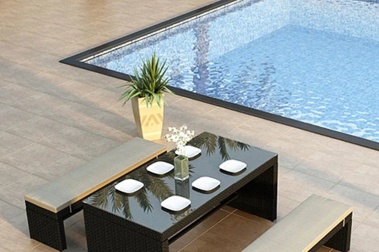 Outdoor rattan chair three-piece combination outdoor courtyard terrace table and chair wrought iron rattan leisure chair balcony