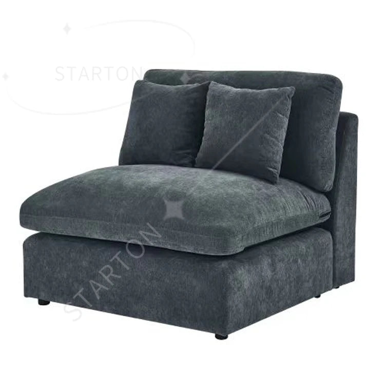 Modern Chinese Style Modular Sofa Set Wood Furniture for Living Room and Hotel Stylish House Furniture Black Corner Could Sofa