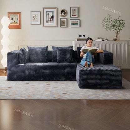 Oversized Boneless Double Lounge Sofa Chair Compressed Sectional Cloud Couch Corduroy L Shape Sofa Bed Couch Divano Da Soggiorno