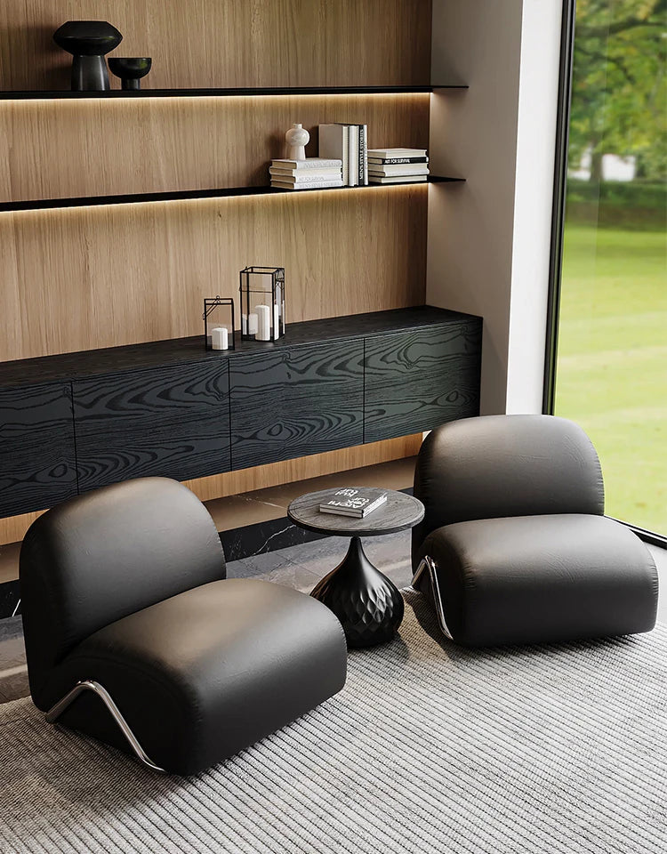 Tumbonas Lounge Living Room Chairs Sofa Lazy Reading Leather Living Room Chairs Individual Throne Sillones Library Furniture