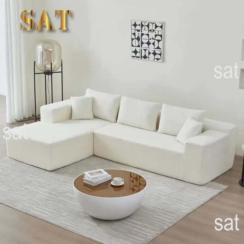 Modern European Recliner Sofa Set Fabric Rectangle for Home Hotel for Living Room
